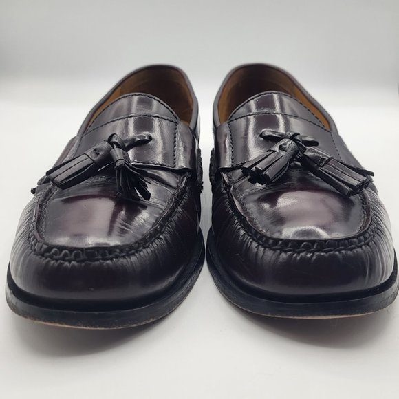 Cole Haan Burgundy Tassel Loafers - Picture 6 of 8